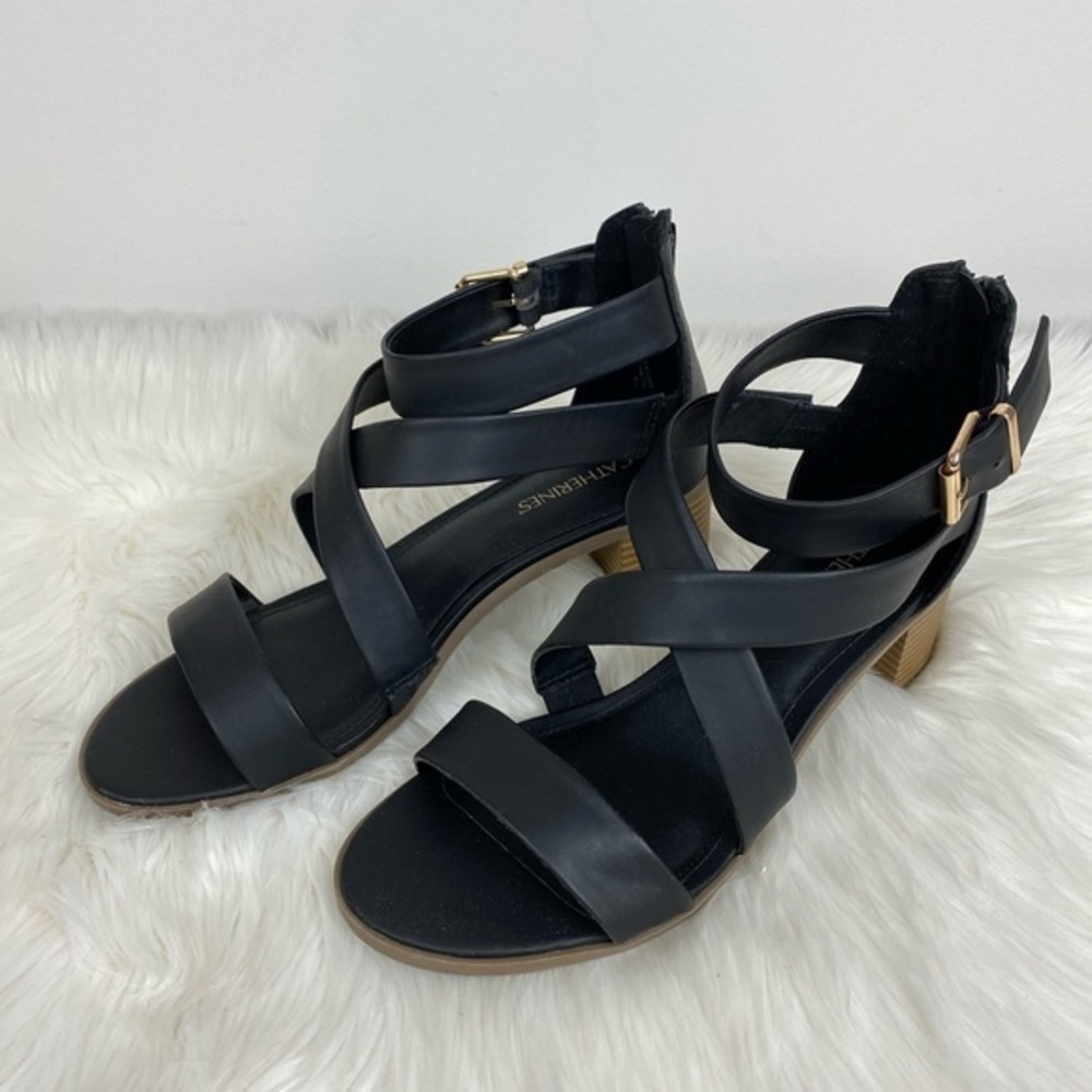 Catherine’s Black Sandal Size 11W
